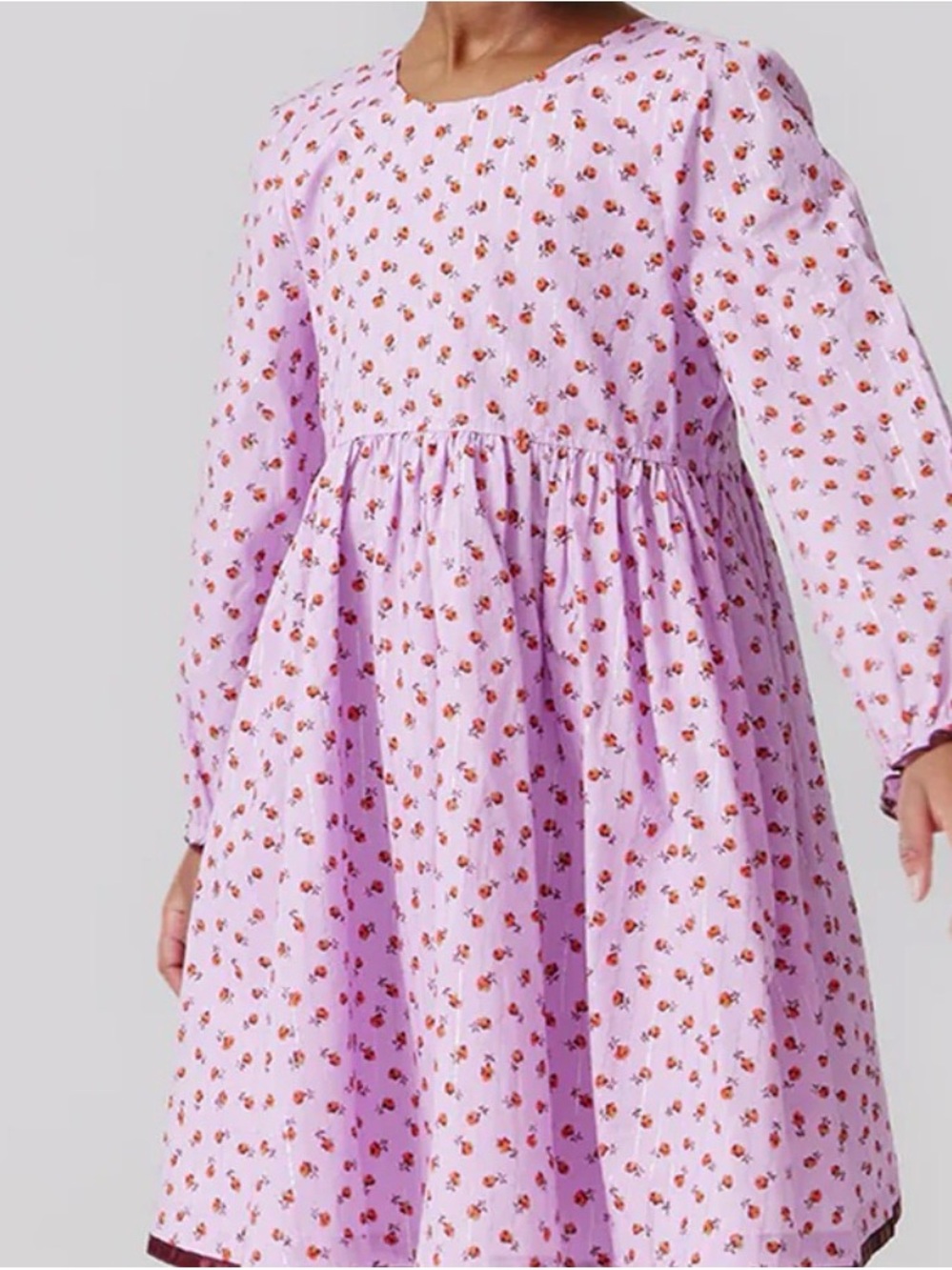 Pink Chicken Amma Dress - Lavender Rose Floral